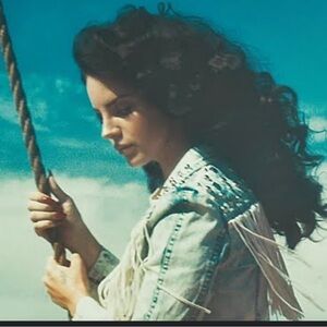 Fringed Denim Acid Wash Jacket Size Medium Lana Del Rey Ride Video